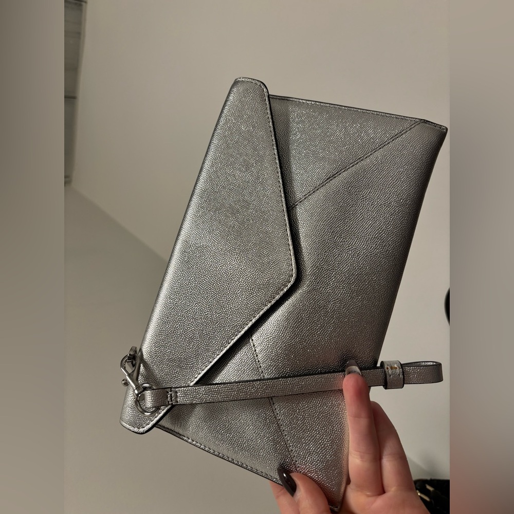 Rebecca Minkoff Metallic Silver Wristlet
